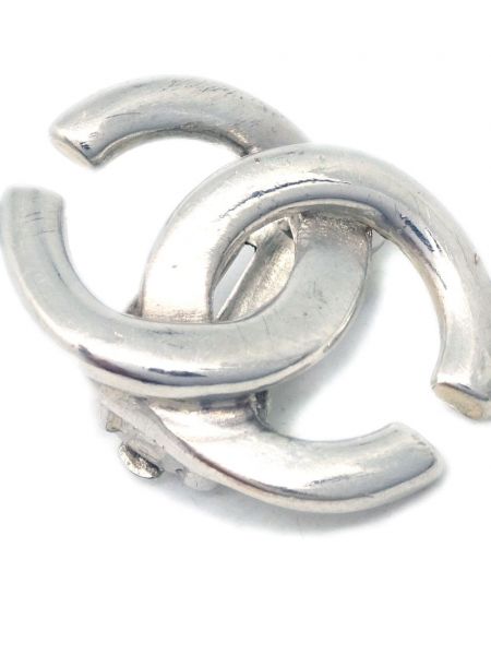 Naušnice na klips Chanel Pre-owned stříbrné