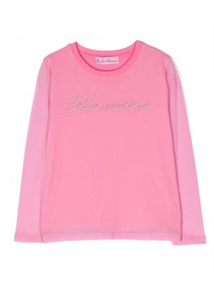 Maglione con cristalli Miss Blumarine rosa