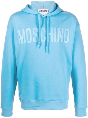 Trykt hettegenser Moschino blå