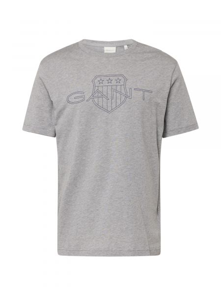 Меланж тениска Gant сиво