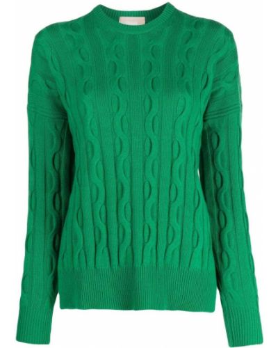 Кашмирен пуловер Drumohr зелено