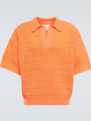 Ull poloskjorte King & Tuckfield oransje