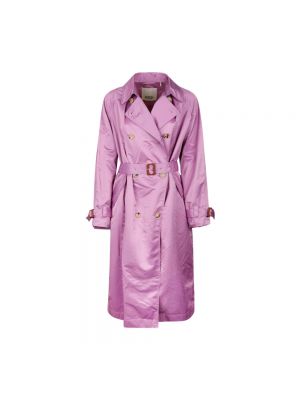 Długi płaszcz Isabel Marant fioletowy