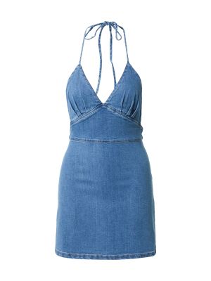 Košeľové šaty Bardot modrá