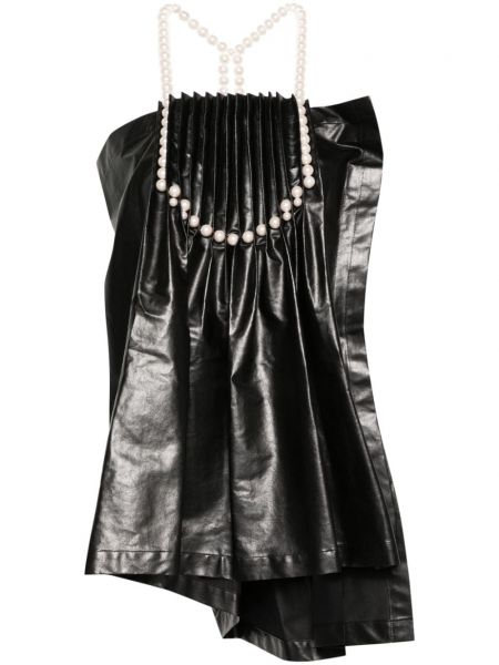 Bluse mit perlen mit plisseefalten Junya Watanabe schwarz
