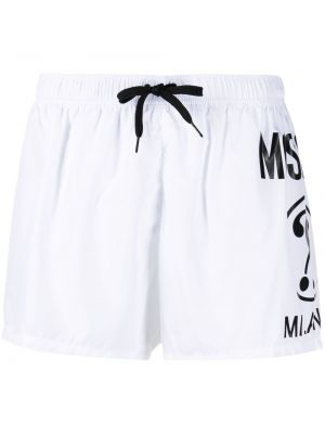 Trykt shorts Moschino hvit