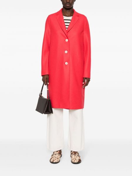 Vlněný kabát s knoflíky Harris Wharf London růžový