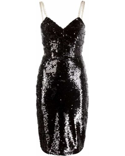 Μίντι φόρεμα με παγιέτες Philipp Plein μαύρο