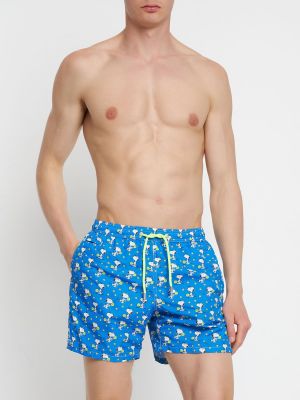 Pantalones cortos con estampado Mc2 Saint Barth azul