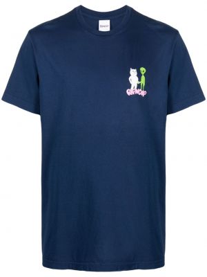 Памучна тениска Ripndip синьо