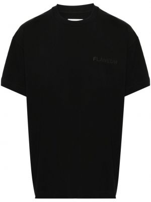 Medvilninis marškinėliai Flâneur juoda