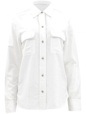 Koszula bawełniana Vince biała
