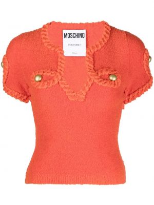 Kort bluse Moschino oransje