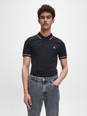 Polo slim fit Calvin Klein Jeans negro
