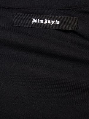 Bavlnené priliehavé športové tričko Palm Angels čierna
