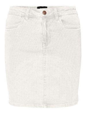 Džínsová sukňa Vero Moda biela