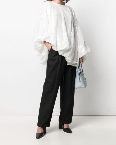 Blusa con lentejuelas con apliques Junya Watanabe blanco
