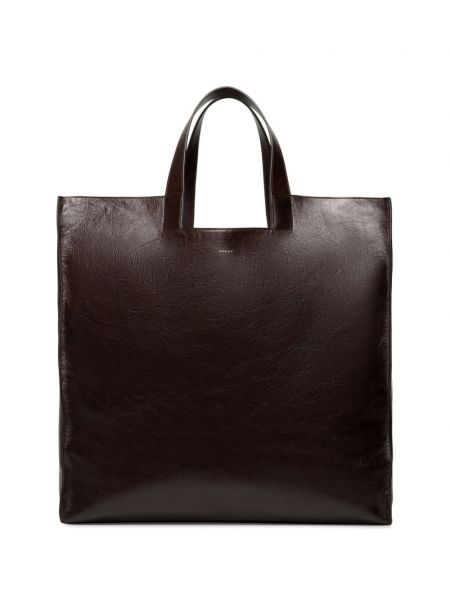 Læder shopping bag Bally brun