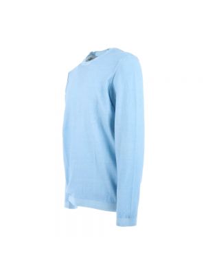 Dzianinowy sweter z okrągłym dekoltem Blauer niebieski
