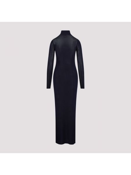 Vestido de viscosa Saint Laurent negro