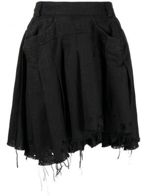 Φούστα mini με φθαρμένο εφέ Natasha Zinko μαύρο