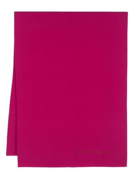 Μάλλινος κασκόλ με κέντημα Givenchy ροζ