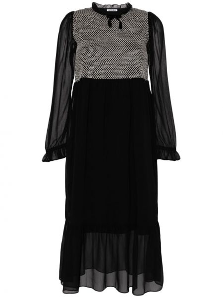Коктейлна рокля от шифон Batsheva черно