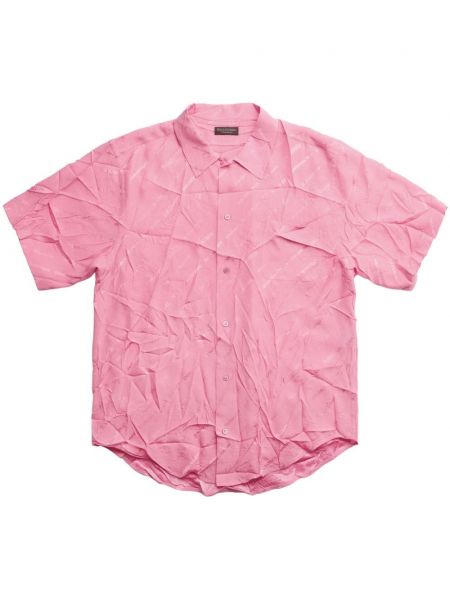 Копринена риза Balenciaga розово