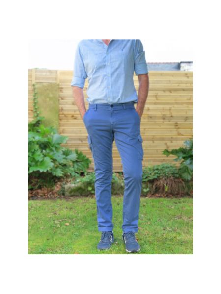 Pantalones cargo slim fit Mason's azul