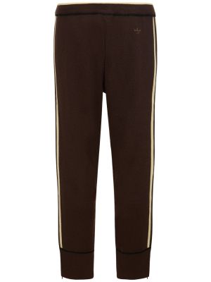 Pantalones de lana de punto Adidas Originals marrón