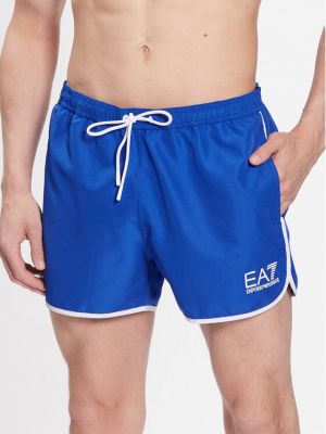 Pantaloni scurți Ea7 Emporio Armani albastru