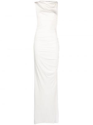 Asimetriškas vakarinė suknelė Christopher Esber balta