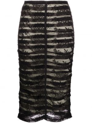 Viskózové sukně s vysokým pasem Nº21 - černá