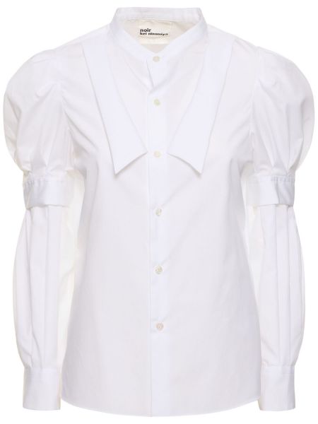 Памучна риза Noir Kei Ninomiya бяло
