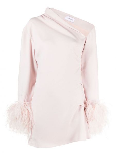 Κοκτέιλ φόρεμα με φτερά 16arlington ροζ