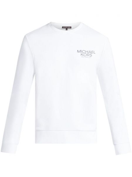 Sweat-shirt long en tricot avec applique Michael Kors blanc