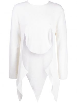 Asymetrický sveter Comme Des Garçons Homme Plus biela