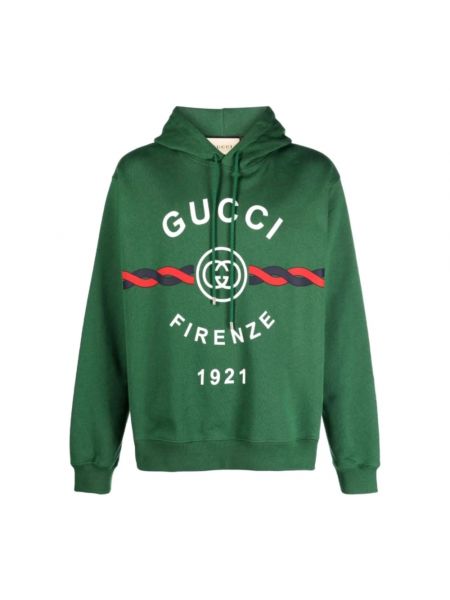 Bluza z kapturem Gucci zielona