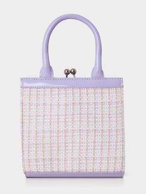 Твидовая лаковая сумка Joe Browns фиолетовая