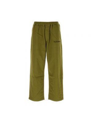 Spodnie bawełniane Aries zielone