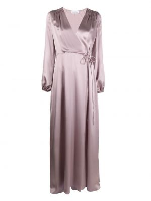 Копринена макси рокля Carine Gilson виолетово