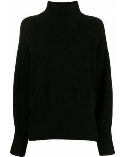 Jersey de cachemir de tela jersey con estampado de cachemira N.peal negro