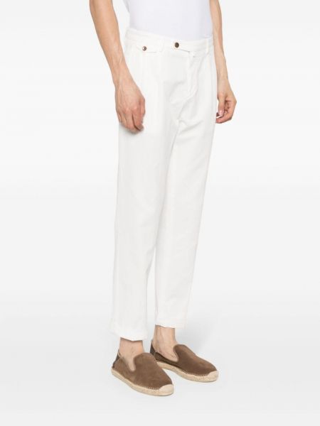 Pantaloni di lino di cotone Briglia 1949 bianco