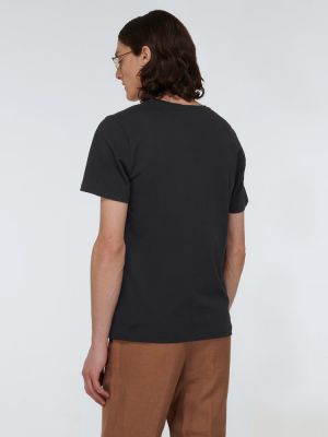 Oversize памучна тениска Gucci черно