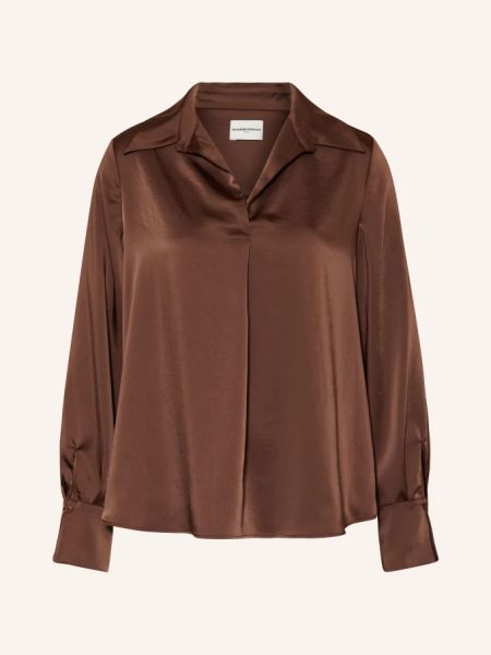 Атласная блузка Claudie Pierlot коричневая