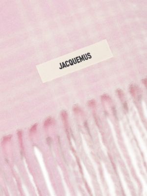 Kostkovaný šál Jacquemus růžový