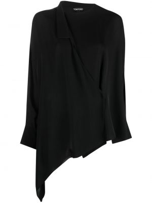 Асиметрична копринена риза Tom Ford черно