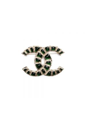 Broszka Chanel Vintage zielona