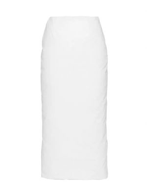 Хлопковая юбка-карандаш Prada белая