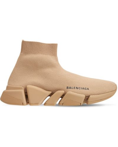 Sneakers in maglia Balenciaga Speed beige